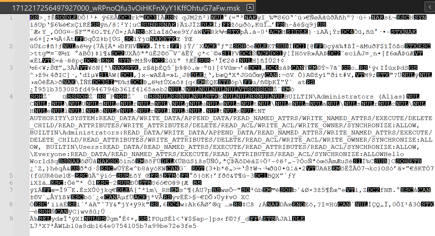 Not encrypted and encrypted data - EMA